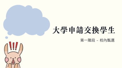 校內甄選 申請交換學生第一階段