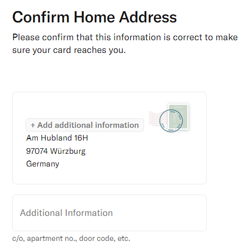 系統會根據輸入地址查詢建築物,如有戶別、樓層、門號等詳細資訊,記得再於 Additional Information 欄位補充。