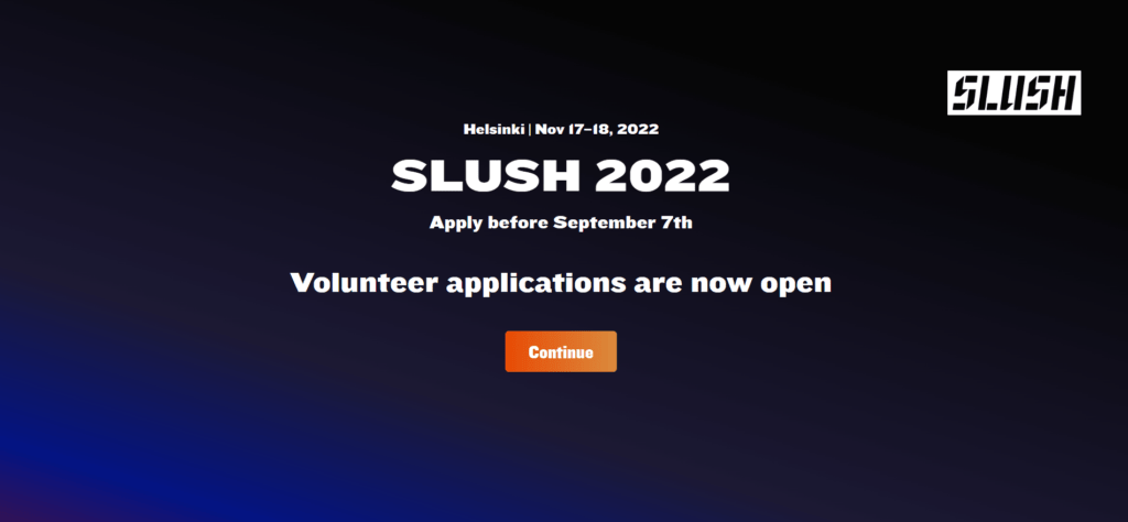 如何申請 Slush 志工 申請流程說明