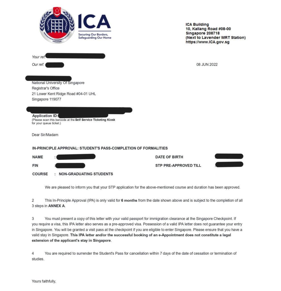 IPA letter 申請 & 取得流程及注意事項
