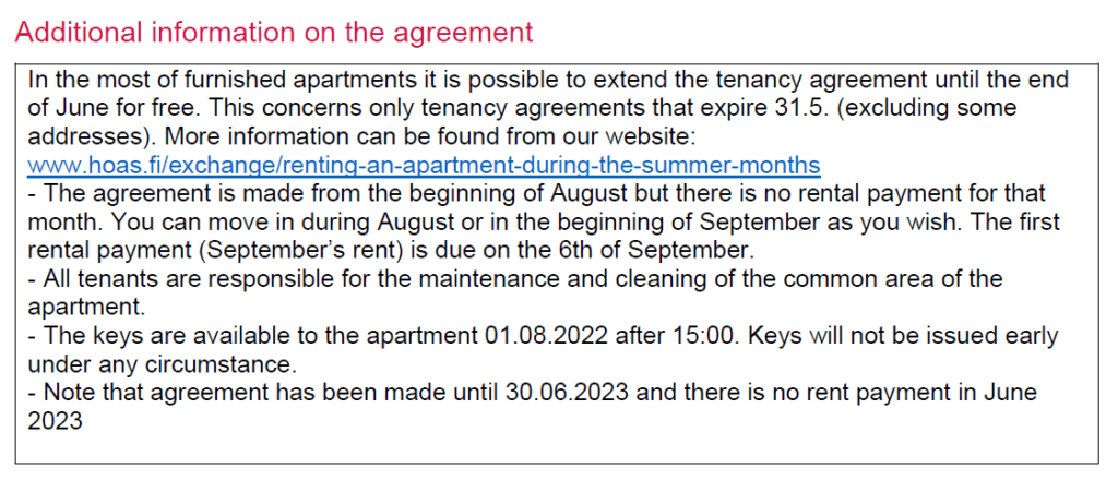 閱讀住宿合約  Read the details of the document Hoas Apartment offer