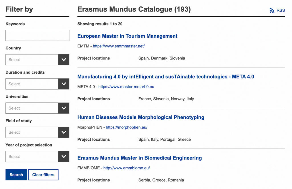 Erasmus Mundus Joint Master’s Degree 申請流程