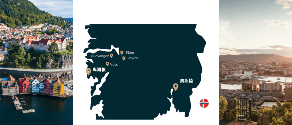挪威縮影行程路線及車程時間
