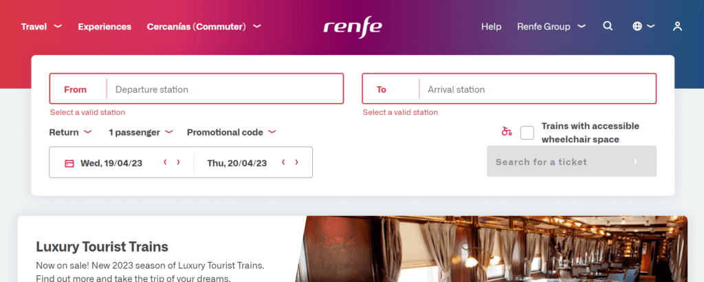 西班牙國鐵 Renfe 訂票教學