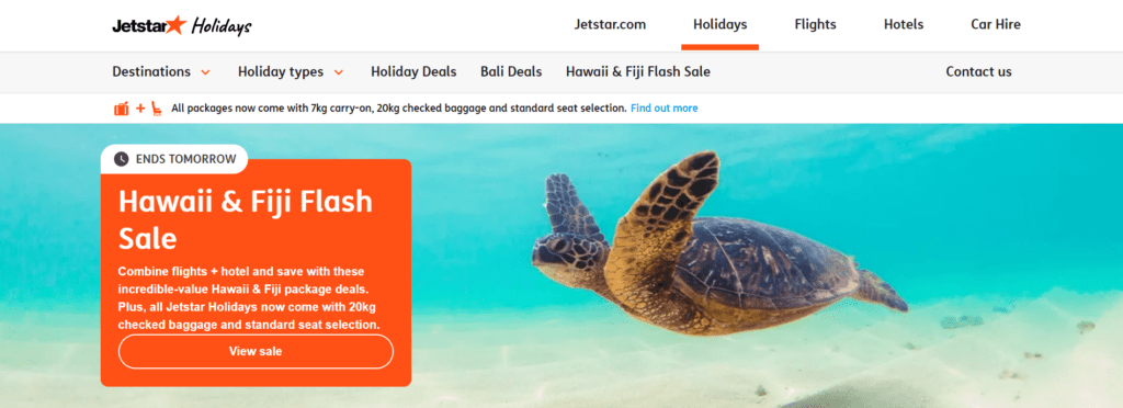 捷星時不時會推出 Jetstar Holiday Package Deals，內容多為機加酒的優惠組合，以價錢上來說確實是蠻誘人