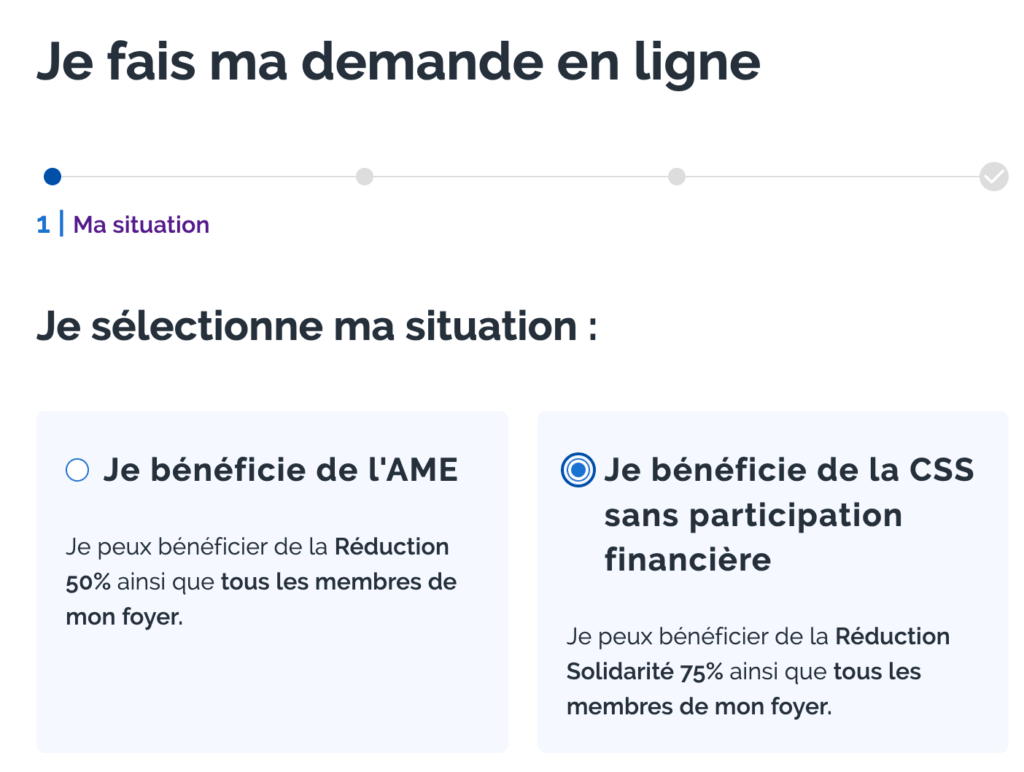 Transport Solidarité 申請交通補助流程