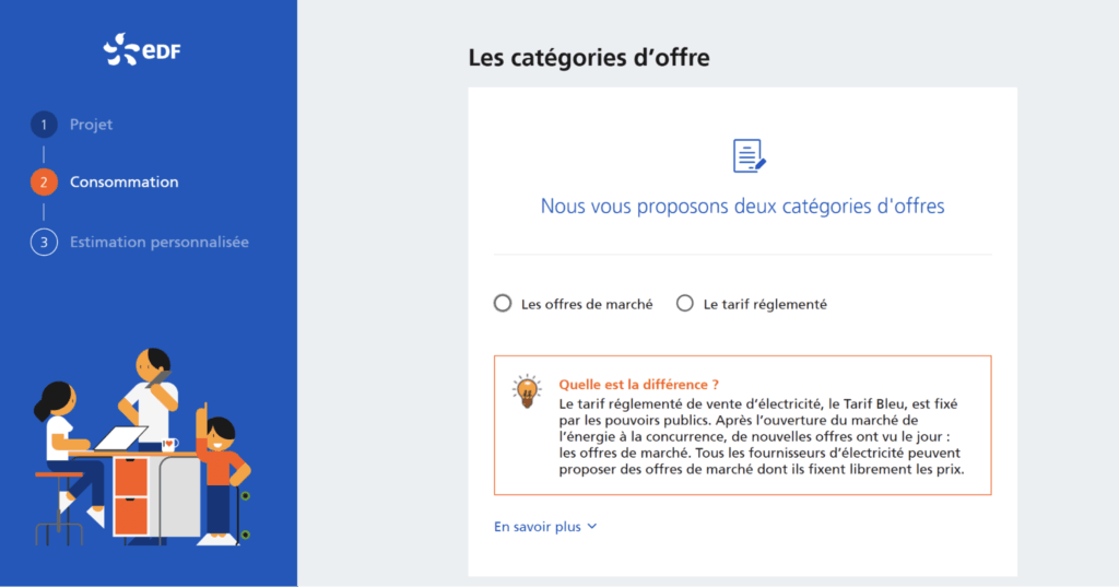 系統會提供「Prix de marché」（市場價格）與「Prix réglementé」（監管價格），建議根據預算比較兩者後再選擇