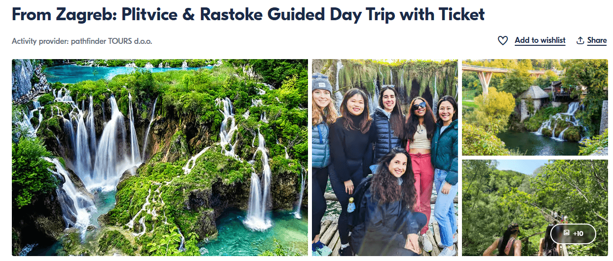直接參加 Getyourguide 的一日旅行團，當天早上八點從 Zagreb 出發至十六湖國家公園 (另外也有從 Zadar 出發的選項)
